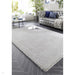 Washable My Lux Plain Shaggy Silver Rug