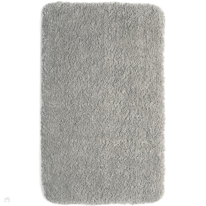 Washable My Lux Plain Shaggy Silver Rug