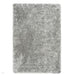 Washable My Lux Plain Shaggy Silver Rug