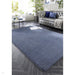 Washable My Lux Plain Shaggy Smoke Blue Rug