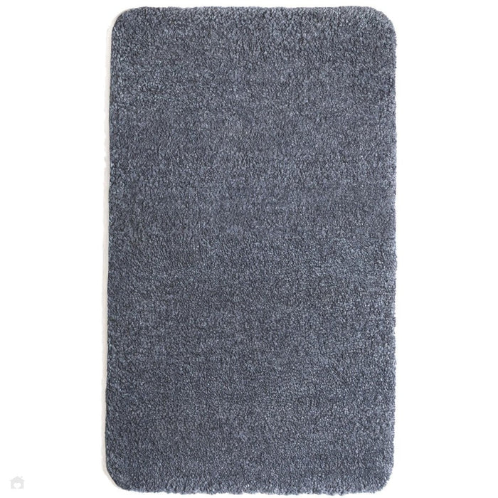 Washable My Lux Plain Shaggy Smoke Blue Rug