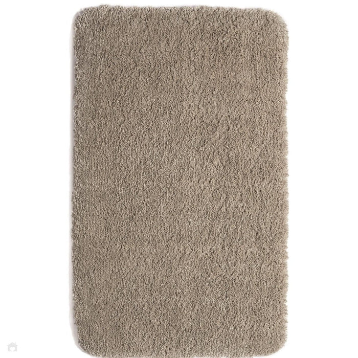 Washable My Lux Plain Shaggy Stone Rug