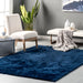 Washable Navy Shag Area Rug 80x150 cm