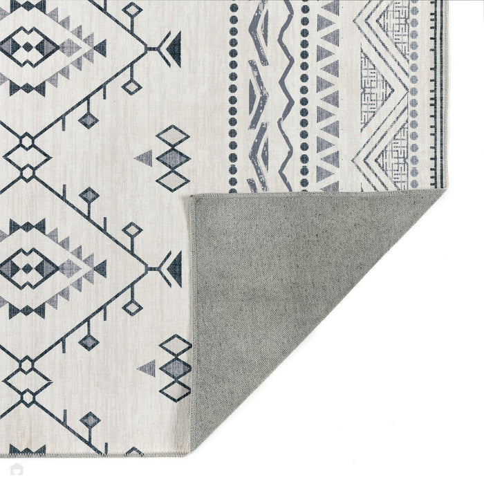 Washable Nomad Flatweave Grey Rug