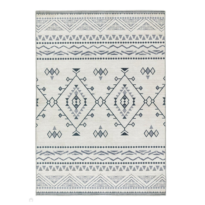 Washable Nomad Flatweave Grey Rug