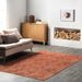 Washable Orange Area Rug for Homes with Kids and Pets