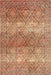 Washable Orange Diamond Trellis Rug 160 x 230 Centimeters