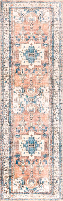 Washable Oriental Area Rug 140cm Light Rust Color