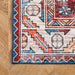 Washable Oriental Medallion Rug in Rust for Home Décor