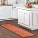 Washable Paneled Area Rug 120x180 cm Rust Color