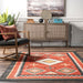 Washable Red Shapes Area Rug 120x180 cm