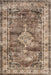 Washable Rosewood Vintage Rug in Dark Brown 140x200 cm
