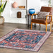 Washable Rust Area Rug for Homes with Pets and Kids