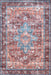 Washable Rust Castle Medallion Area Rug 150 x 240 cm