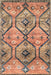 Washable Rust Katana Collage Area Rug 120x180 cm