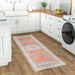 Washable Rust Medallion Area Rug for Homes with Kids and Pets