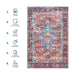 Washable Rustic Castle Medallion Area Rug 120 x 180 cm