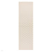 Washable Sculptured Basket Weave Ivory Rug