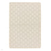 Washable Sculptured Basket Weave Ivory Rug