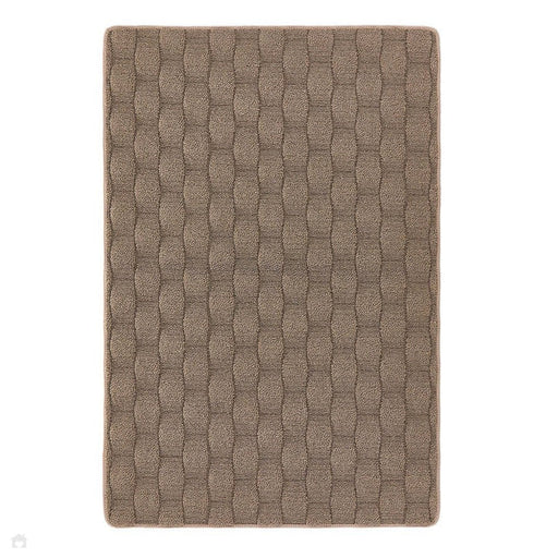 Washable Sculptured Basket Weave Mink Rug