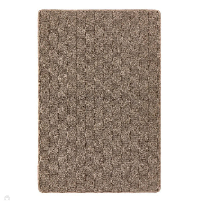 Washable Sculptured Basket Weave Mink Rug