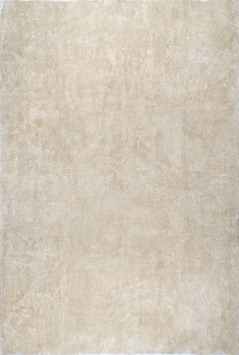 Washable Shag Area Rug 120 cm Cream Color