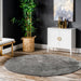 Washable Shag Area Rug 120cm Dark Grey