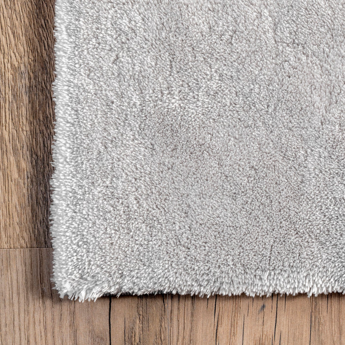 Washable Shag Area Rug Light Grey 120x180 cm