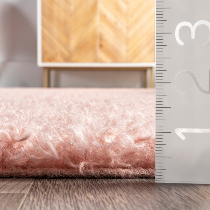 Washable Shag Rug in Pink for Cozy Home Décor