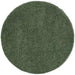 Washable Shaggy Forest Green Round Rug