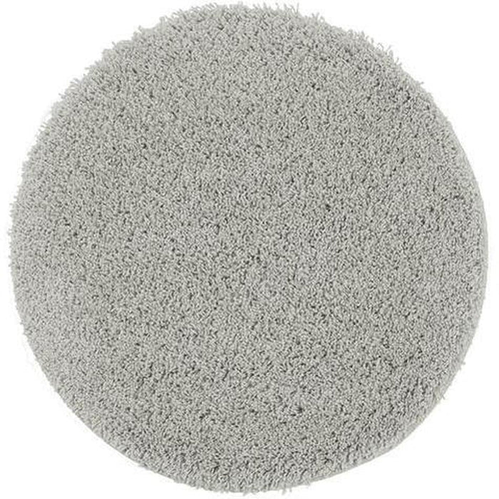 Washable Shaggy Ghost Grey Round Rug