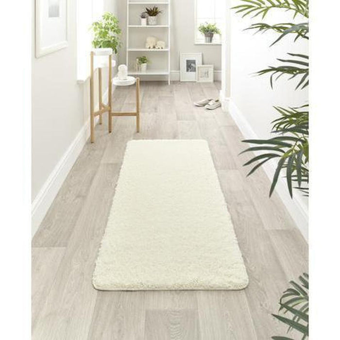 Washable Shaggy Ivory Rug