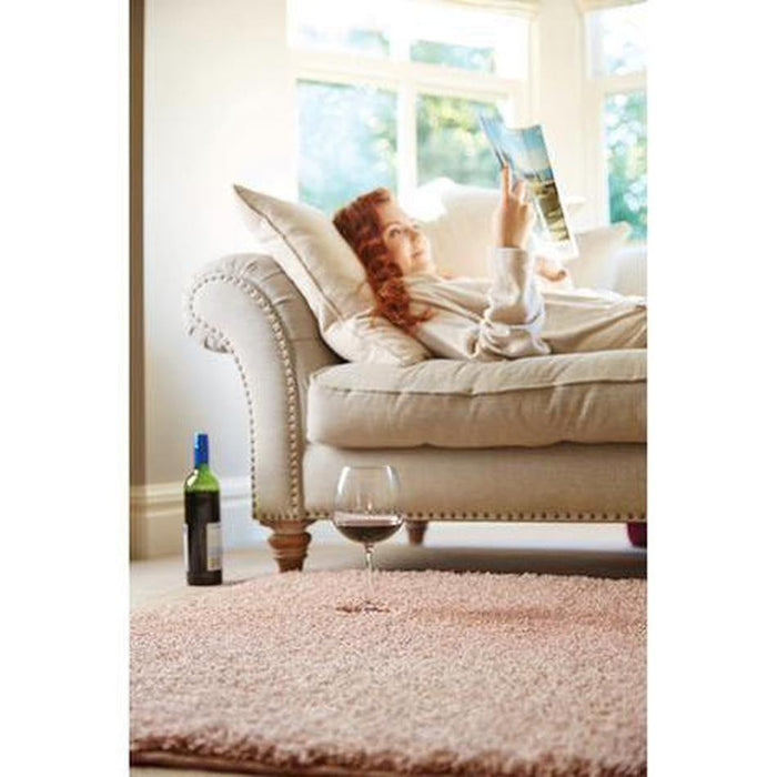 Washable Shaggy Nude Pink Rug