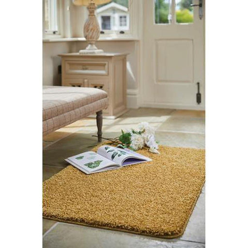 Washable Shaggy Ochre Rug