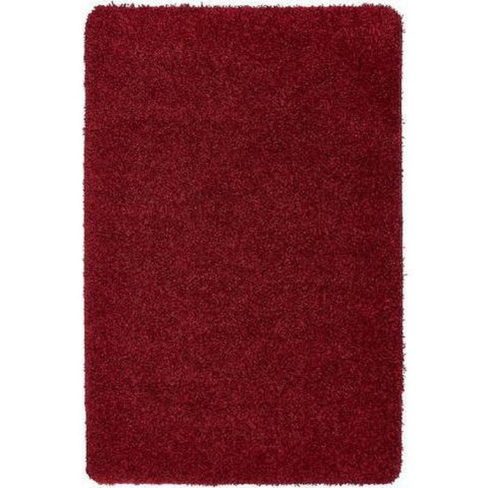 Washable Shaggy Ox Red Rug