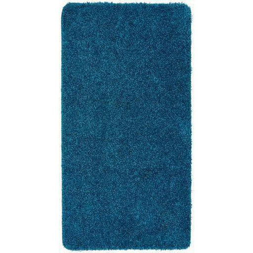 Washable Shaggy Teal Runner