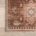 Washable Sienna Brown Medallion Area Rug 120 x 180 cm