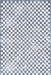 Washable Slate Blue Checkered Area Rug 150 cm x 240 cm