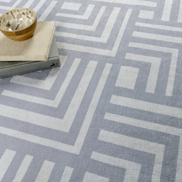 Washable Soho Flatweave Grey Rug