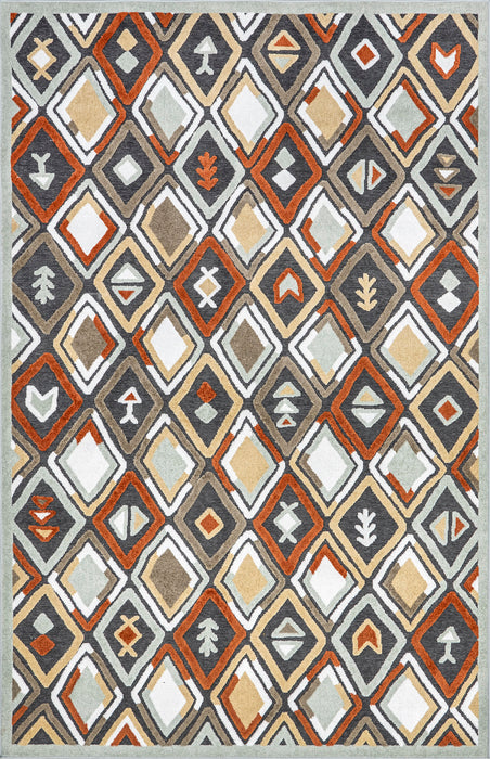 Washable Southwestern Area Rug 152x244 cm Rust