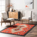 Washable Southwestern Area Rug Red 120x180 cm