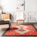 Washable Southwestern Area Rug Red 120x180 cm