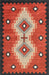 Washable Southwestern Area Rug Red 120x180 cm