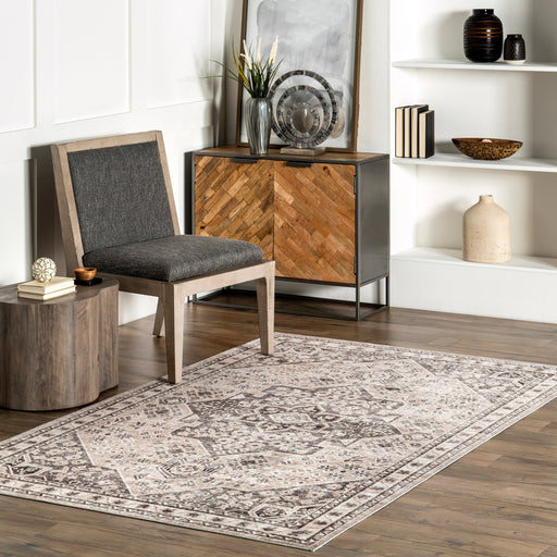 Washable Spill Proof Rug 120cm Taupe