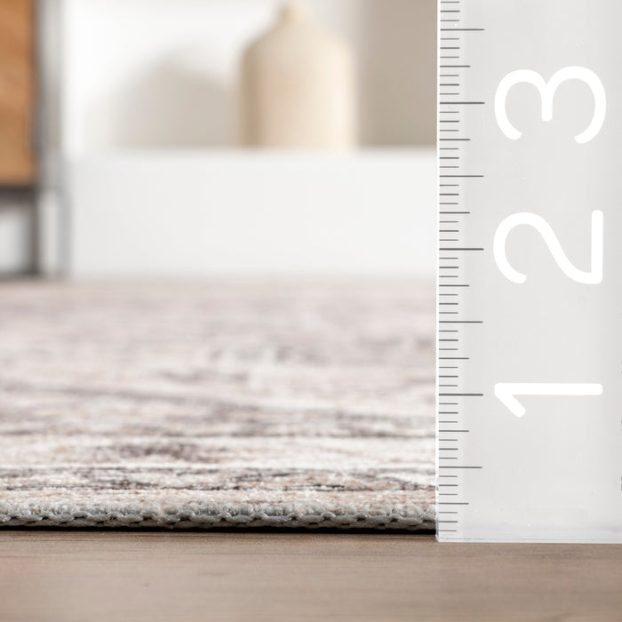 Washable Spill Proof Rug 120cm Taupe