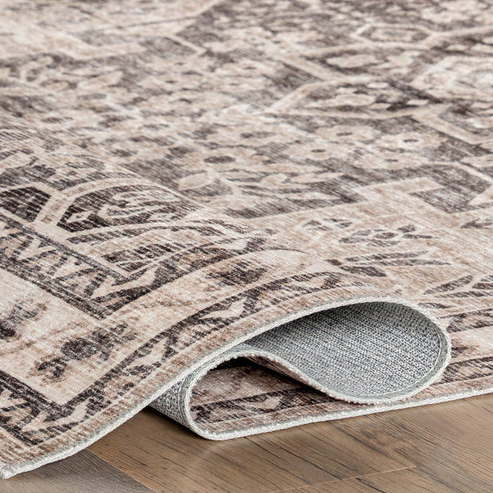 Washable Spill Proof Rug 120x180 cm Taupe Color