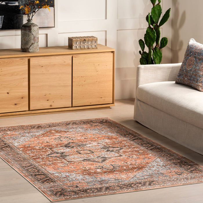 Washable Spill Proof Rug Sienna Brown 160x230 cm