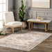 Washable Spill Proof Rug for High Traffic Areas Beige