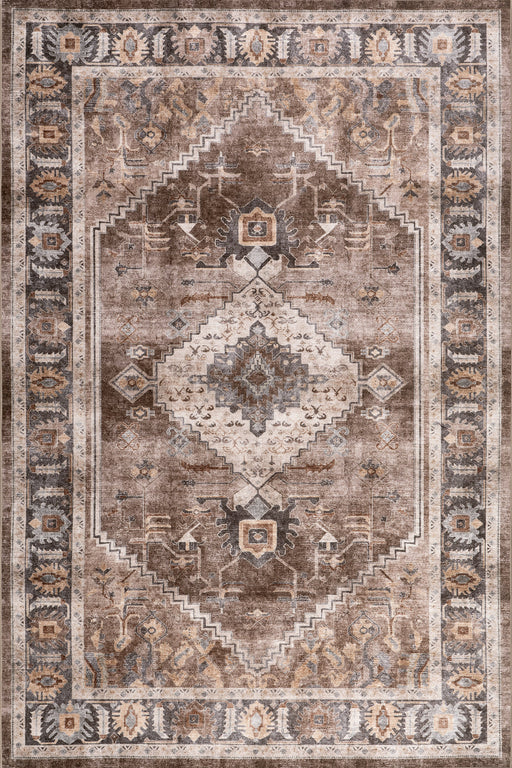 Washable Spill-Proof Rug for High Traffic Areas Brown 120x180 cm