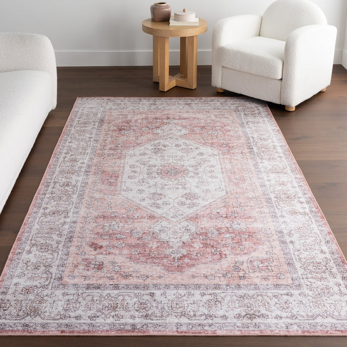 Washable Spill Resistant Area Rug in Ivory 160 x 230 cm